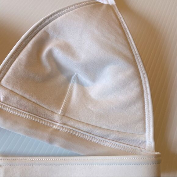 Helly Hansen Swim bathing suit bikini triangle bra top padded striped pink -S - Picture 7 of 7